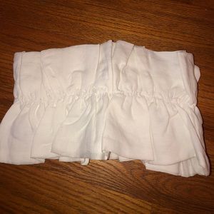 White pleated tube top